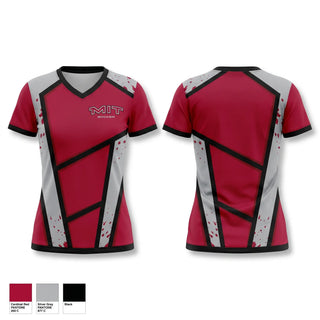 Womens Short Sleeve Vneck Shirt, Massachusetts Institute of Technology Soccer, Men's Soccer, Teamtime, Team time, sublimation, custom sports apparel, team uniforms, spirit wear, spiritwear, sports uniforms, custom shirts, team store, custom team store, fundraiser sports, apparel fundraiser