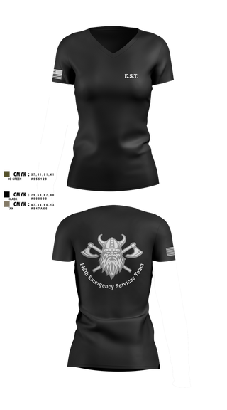 Womens Short Sleeve Vneck Shirt, 148th E.S.T., Police, Teamtime, Team time, sublimation, custom sports apparel, team uniforms, spirit wear, spiritwear, sports uniforms, custom shirts, team store, custom team store, fundraiser sports, apparel fundraiser
