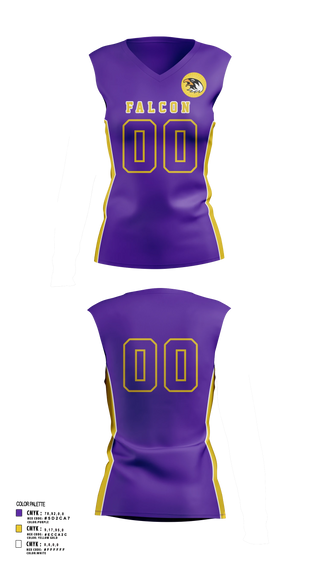 Sleeveless Performance Shirt, Falcons Volleyball, Women's Volleyball, Teamtime, Team time, sublimation, custom sports apparel, team uniforms, spirit wear, spiritwear, sports uniforms, custom shirts, team store, custom team store, fundraiser sports, apparel fundraiser
