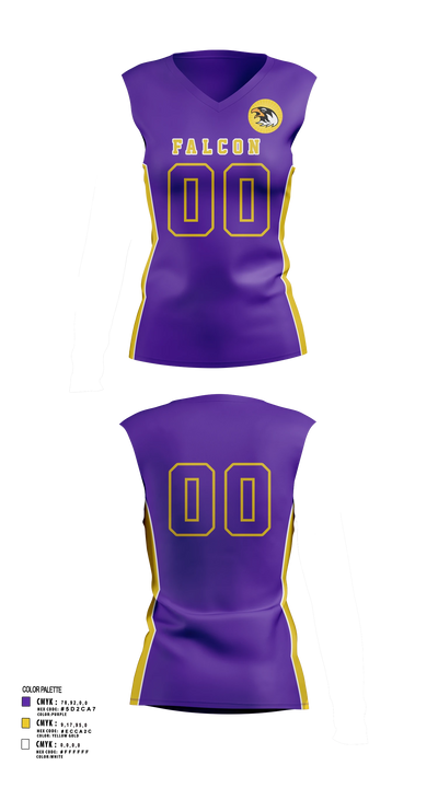 Falcons Volleyball 52171527 Sleeveless Performance Shirt - 3