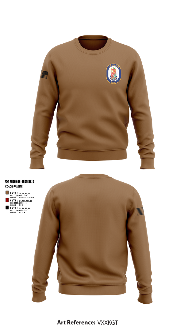 Crew Neck Sweatshirt, USS CHOSIN, , Teamtime, Team time, sublimation, custom sports apparel, team uniforms, spirit wear, spiritwear, sports uniforms, custom shirts, team store, custom team store, fundraiser sports, apparel fundraiser