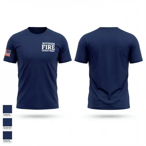 Short Sleeve Performance Shirt, JEFFERSON FIRE DEPARTMENT, Fire Department, Teamtime, Team time, sublimation, custom sports apparel, team uniforms, spirit wear, spiritwear, sports uniforms, custom shirts, team store, custom team store, fundraiser sports, apparel fundraiser