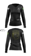486th Civil Affairs Battalion Women's Long Sleeve V-neck Shirt - 21