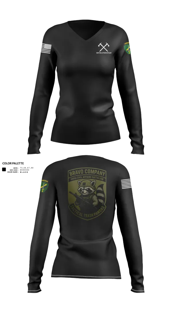 Womens Long Sleeve Vneck Shirt, , Army, Teamtime, Team time, sublimation, custom sports apparel, team uniforms, spirit wear, spiritwear, sports uniforms, custom shirts, team store, custom team store, fundraiser sports, apparel fundraiser