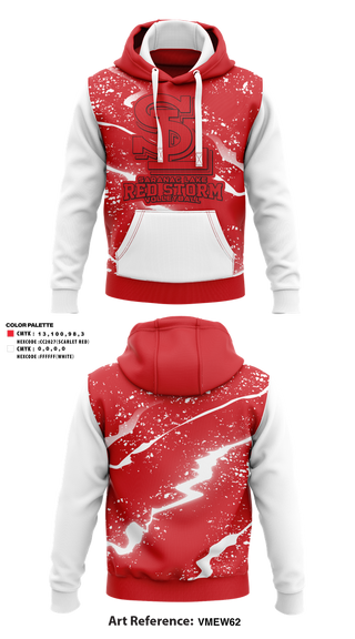 Hoodie, Saranac Lake Red Storm Volleyball, Women's Volleyball, Teamtime, Team time, sublimation, custom sports apparel, team uniforms, spirit wear, spiritwear, sports uniforms, custom shirts, team store, custom team store, fundraiser sports, apparel fundraiser