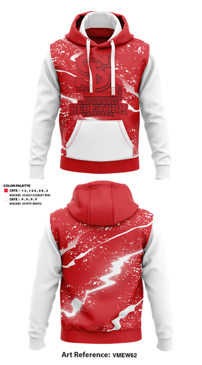 Saranac Lake Red Storm Volleyball 33177463 Hoodie - 1