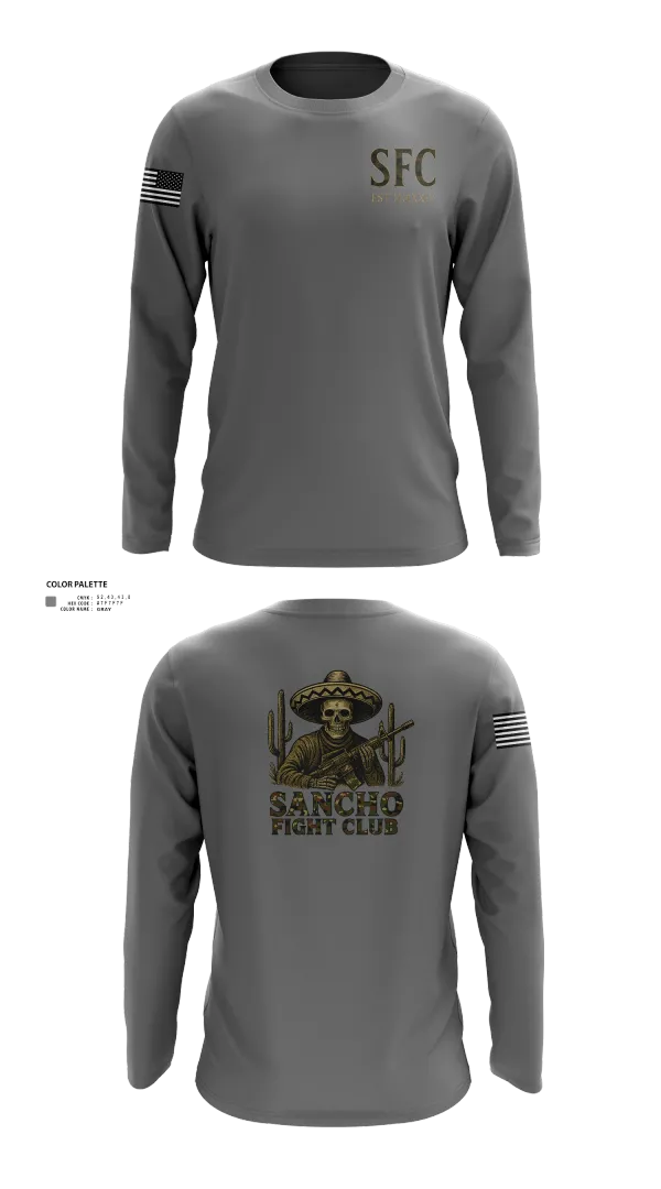 Long Sleeve Performance Shirt, Sancho Fight Club, , Teamtime, Team time, sublimation, custom sports apparel, team uniforms, spirit wear, spiritwear, sports uniforms, custom shirts, team store, custom team store, fundraiser sports, apparel fundraiser