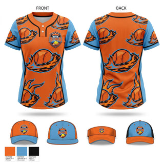 Two Button Softball Jersey, NoVA Reign, Softball, Teamtime, Team time, sublimation, custom sports apparel, team uniforms, spirit wear, spiritwear, sports uniforms, custom shirts, team store, custom team store, fundraiser sports, apparel fundraiser