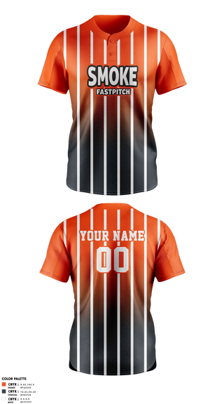 Two Button Softball Jersey, SMOKE FASTPITCH, Softball, Teamtime, Team time, sublimation, custom sports apparel, team uniforms, spirit wear, spiritwear, sports uniforms, custom shirts, team store, custom team store, fundraiser sports, apparel fundraiser
