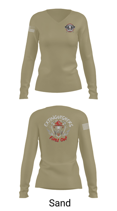 HQ PLT, HHC, 508th MP BN (D) 41529202 Women's Long Sleeve V-neck Shirt - 97