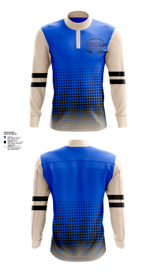 Quarter Zip Jacket, Kersey Cougars, , Teamtime, Team time, sublimation, custom sports apparel, team uniforms, spirit wear, spiritwear, sports uniforms, custom shirts, team store, custom team store, fundraiser sports, apparel fundraiser
