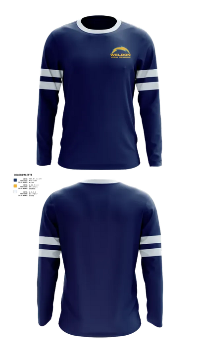 Weldon High School Baseball 14561048 Long Sleeve Performance Shirt 1