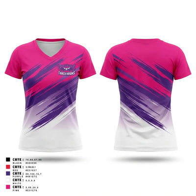 Carolina Track Hawks Women's Short Sleeve V-neck Shirt - 15