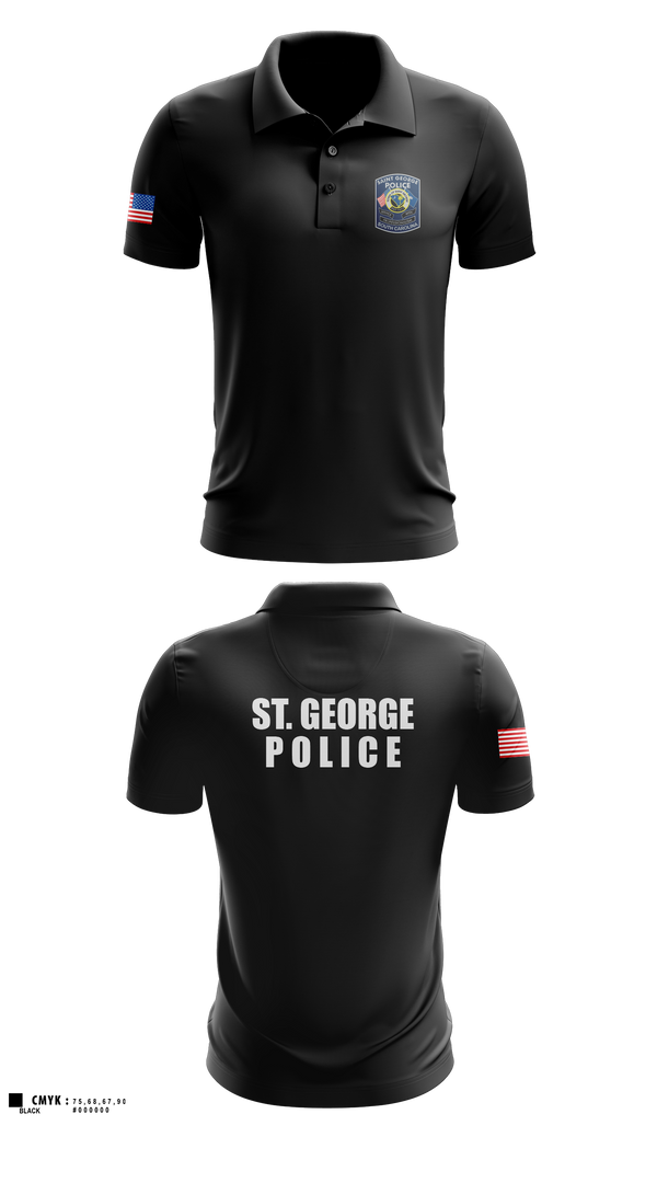 Short Sleeve Performance Polo, St. George police dept, Police, Teamtime, Team time, sublimation, custom sports apparel, team uniforms, spirit wear, spiritwear, sports uniforms, custom shirts, team store, custom team store, fundraiser sports, apparel fundraiser
