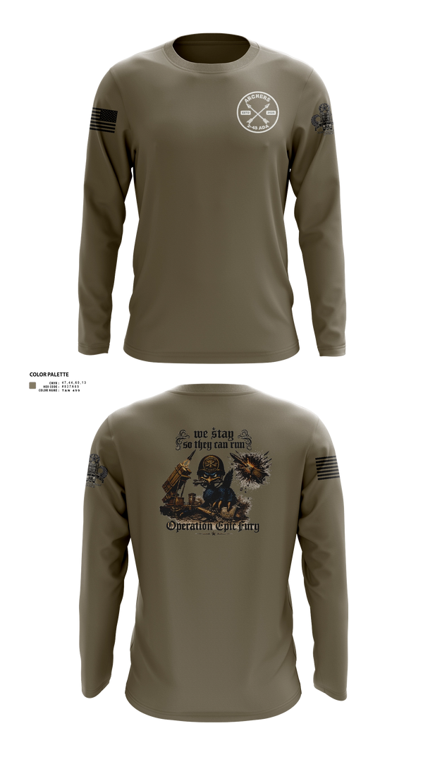 Long Sleeve Performance Shirt, A/2-43 ADA, Army, Teamtime, Team time, sublimation, custom sports apparel, team uniforms, spirit wear, spiritwear, sports uniforms, custom shirts, team store, custom team store, fundraiser sports, apparel fundraiser
