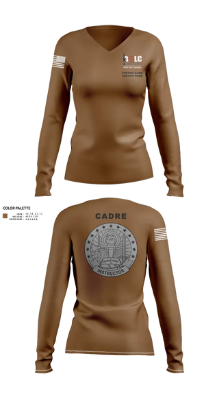 Womens Long Sleeve Vneck Shirt, BOLC TACTICS, , Teamtime, Team time, sublimation, custom sports apparel, team uniforms, spirit wear, spiritwear, sports uniforms, custom shirts, team store, custom team store, fundraiser sports, apparel fundraiser
