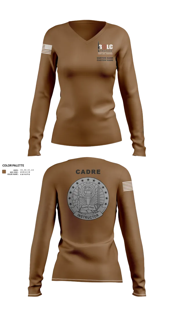 Womens Long Sleeve Vneck Shirt, BOLC TACTICS, , Teamtime, Team time, sublimation, custom sports apparel, team uniforms, spirit wear, spiritwear, sports uniforms, custom shirts, team store, custom team store, fundraiser sports, apparel fundraiser
