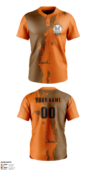 Two Button Softball Jersey, Fog of Oar, Softball, Teamtime, Team time, sublimation, custom sports apparel, team uniforms, spirit wear, spiritwear, sports uniforms, custom shirts, team store, custom team store, fundraiser sports, apparel fundraiser
