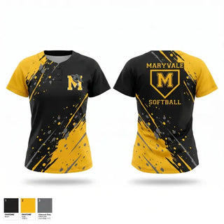 Two Button Softball Jersey, Maryvale, Softball, Teamtime, Team time, sublimation, custom sports apparel, team uniforms, spirit wear, spiritwear, sports uniforms, custom shirts, team store, custom team store, fundraiser sports, apparel fundraiser