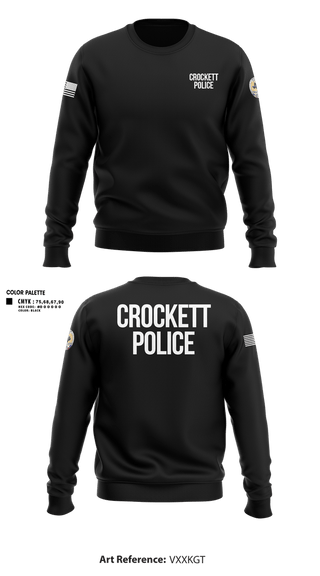 Crew Neck Sweatshirt, Crockett Police Department, Police, Teamtime, Team time, sublimation, custom sports apparel, team uniforms, spirit wear, spiritwear, sports uniforms, custom shirts, team store, custom team store, fundraiser sports, apparel fundraiser