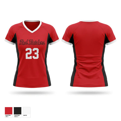 Red Raiders Women's Short Sleeve V-neck Shirt - 1