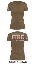 Orange County Rural District 1 Fire Department 66539276 Women's Short Sleeve V-neck Shirt - 8