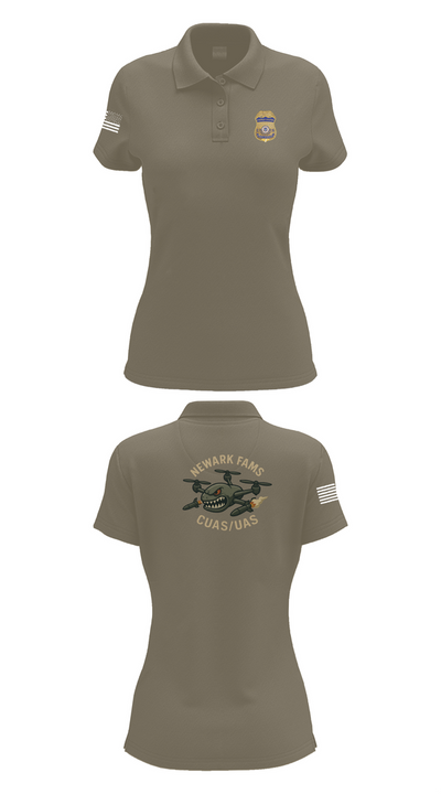Newark FAMS 70077799 Women's Short Sleeve Performance Polo  - 71