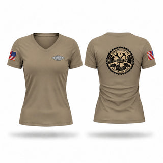 Womens Short Sleeve Vneck Shirt, 272 RSG HHC, National Guard, Teamtime, Team time, sublimation, custom sports apparel, team uniforms, spirit wear, spiritwear, sports uniforms, custom shirts, team store, custom team store, fundraiser sports, apparel fundraiser