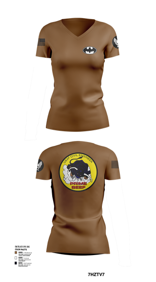 Womens Short Sleeve Vneck Shirt, 185th CES, Navy, Teamtime, Team time, sublimation, custom sports apparel, team uniforms, spirit wear, spiritwear, sports uniforms, custom shirts, team store, custom team store, fundraiser sports, apparel fundraiser