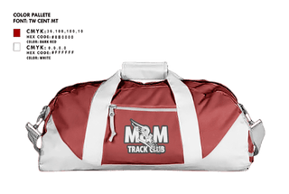 Duffle Bag, M & M Track Club-Greenville, Texas, Track & Field, Teamtime, Team time, sublimation, custom sports apparel, team uniforms, spirit wear, spiritwear, sports uniforms, custom shirts, team store, custom team store, fundraiser sports, apparel fundraiser