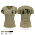 U. S. ARMY FIRE RESCUE Women's Short Sleeve V-neck Shirt - 1