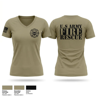 Womens Short Sleeve Vneck Shirt, U. S. ARMY FIRE RESCUE, Army, Teamtime, Team time, sublimation, custom sports apparel, team uniforms, spirit wear, spiritwear, sports uniforms, custom shirts, team store, custom team store, fundraiser sports, apparel fundraiser