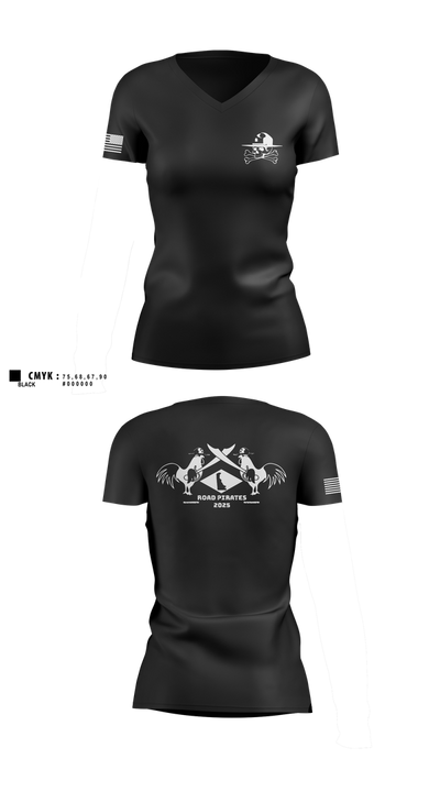 Road Pirates 37755588 Women's Short Sleeve V-neck Shirt - 1