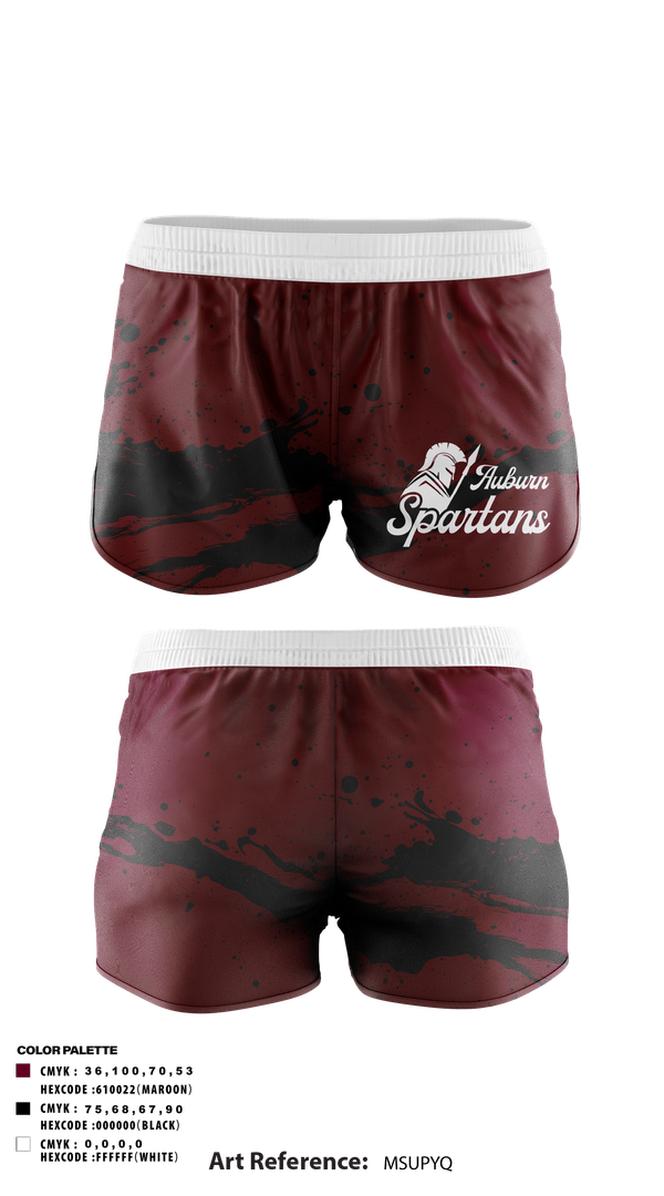 Track Shorts, Auburn Spartans, , Teamtime, Team time, sublimation, custom sports apparel, team uniforms, spirit wear, spiritwear, sports uniforms, custom shirts, team store, custom team store, fundraiser sports, apparel fundraiser