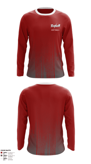 Long Sleeve Performance Shirt, Thunder, Softball, Teamtime, Team time, sublimation, custom sports apparel, team uniforms, spirit wear, spiritwear, sports uniforms, custom shirts, team store, custom team store, fundraiser sports, apparel fundraiser