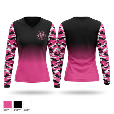 Texas Chaos Women's Long Sleeve V-neck Shirt - 1