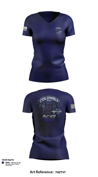 Womens Short Sleeve Vneck Shirt, South Carolina Police K9 Association, Police, Teamtime, Team time, sublimation, custom sports apparel, team uniforms, spirit wear, spiritwear, sports uniforms, custom shirts, team store, custom team store, fundraiser sports, apparel fundraiser