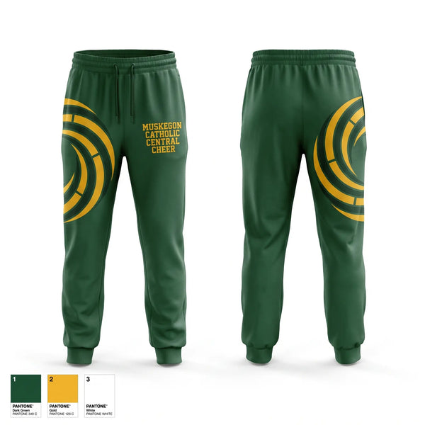 Sweatpants, Muskegon Catholic Central Cheer, Cheer, Teamtime, Team time, sublimation, custom sports apparel, team uniforms, spirit wear, spiritwear, sports uniforms, custom shirts, team store, custom team store, fundraiser sports, apparel fundraiser