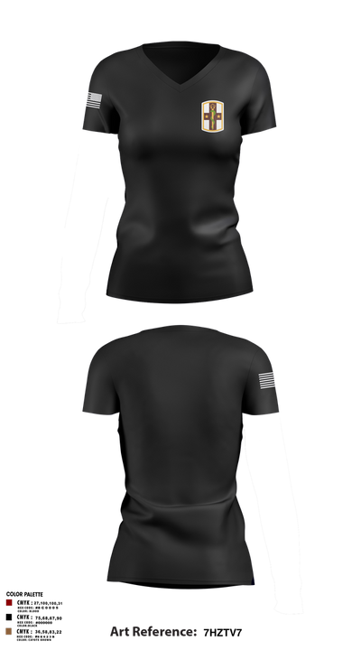 441 medical company ground ambulance 37316787 Women's Short Sleeve V-neck Shirt - 3