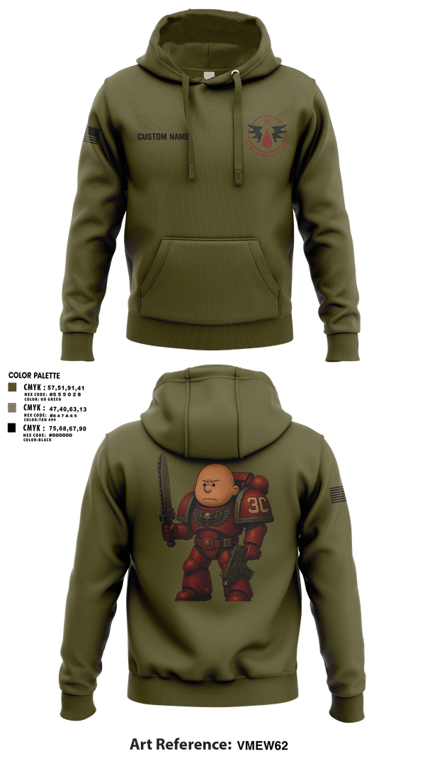 Hoodie, CCo, 1-508PIR (OG), Army, Teamtime, Team time, sublimation, custom sports apparel, team uniforms, spirit wear, spiritwear, sports uniforms, custom shirts, team store, custom team store, fundraiser sports, apparel fundraiser