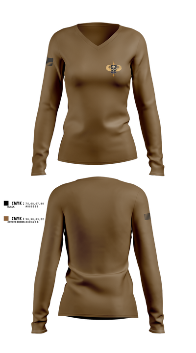 Barren County TAC Team 38222509 Women's Long Sleeve V-neck Shirt - 6