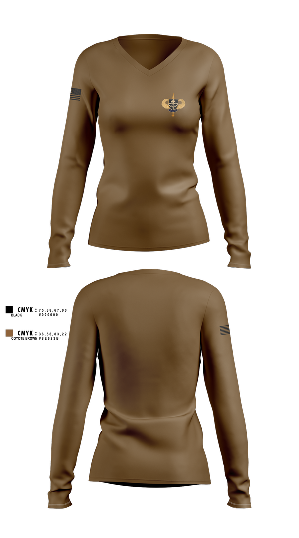 Womens Long Sleeve Vneck Shirt, Barren County TAC Team, , Teamtime, Team time, sublimation, custom sports apparel, team uniforms, spirit wear, spiritwear, sports uniforms, custom shirts, team store, custom team store, fundraiser sports, apparel fundraiser