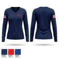 Pleasant Hill Fire District Women's Long Sleeve V-neck Shirt - 1