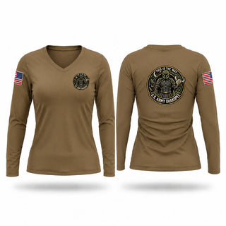 Womens Long Sleeve Vneck Shirt, Shakopee Recruiting Station, Army, Teamtime, Team time, sublimation, custom sports apparel, team uniforms, spirit wear, spiritwear, sports uniforms, custom shirts, team store, custom team store, fundraiser sports, apparel fundraiser