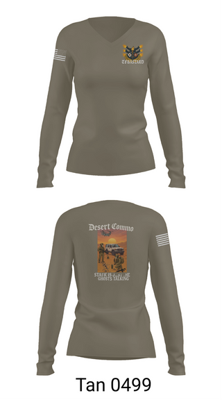 Womens Long Sleeve Vneck Shirt, Task Force Bataan, , Teamtime, Team time, sublimation, custom sports apparel, team uniforms, spirit wear, spiritwear, sports uniforms, custom shirts, team store, custom team store, fundraiser sports, apparel fundraiser
