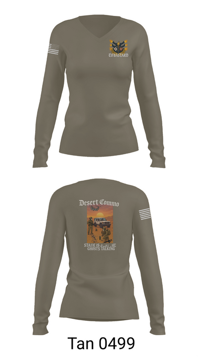 Task Force Bataan 77589925 Women's Long Sleeve V-neck Shirt - 77