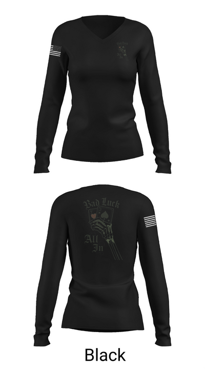 4th plt bad luck 18253345 Women's Long Sleeve V-neck Shirt - 37