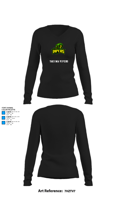 Yakima Vipers 37662855 Women's Long Sleeve V-neck Shirt - 34