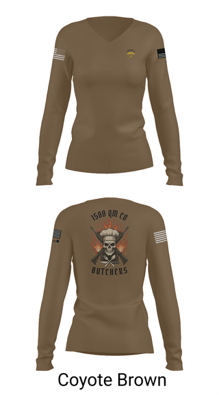 Womens Long Sleeve Vneck Shirt, 1500 QM Co, , Teamtime, Team time, sublimation, custom sports apparel, team uniforms, spirit wear, spiritwear, sports uniforms, custom shirts, team store, custom team store, fundraiser sports, apparel fundraiser