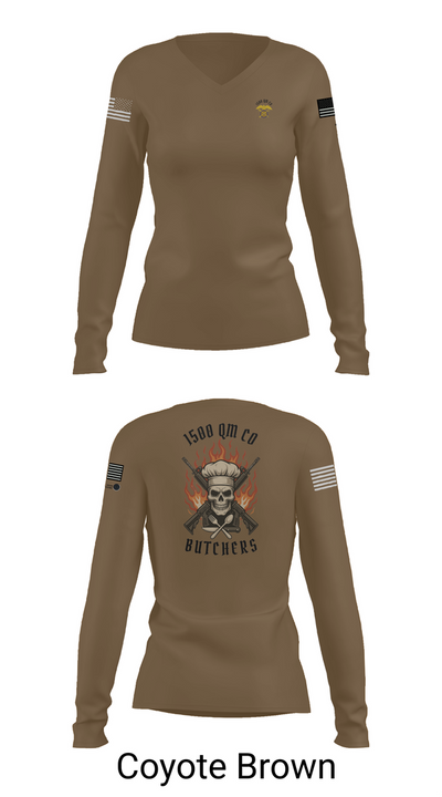 1500 QM Co 49393659 Women's Long Sleeve V-neck Shirt - 17